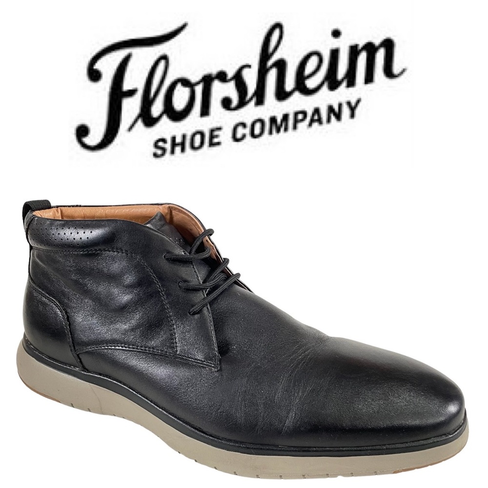 📦 MOVING SALE 🚛 Florsheim Flair Plain Toe Chukka Boot Men's Sz 13 Black leather